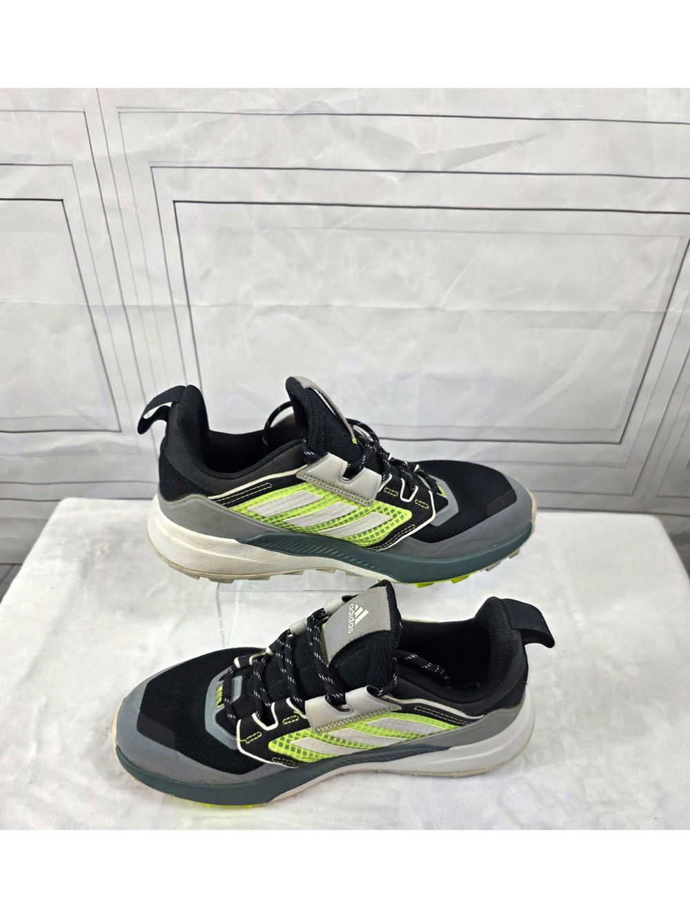 adidas Terrex Men's Hiking Shoes Black/Gray/Green US 7 Medium (M) FX4541